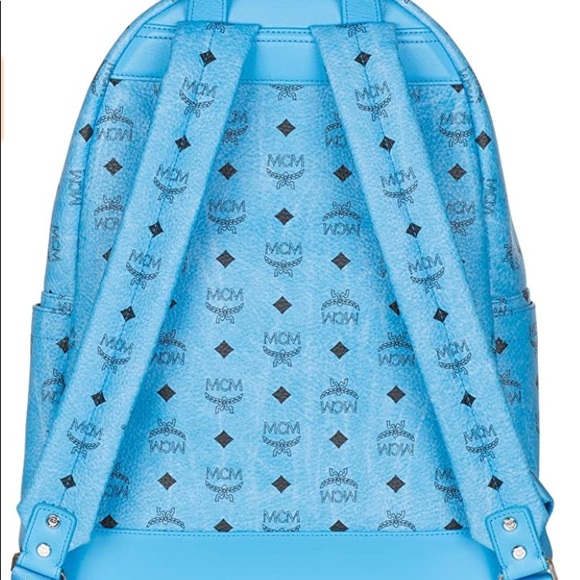 MCM stack sided backpack Medium denim light blue - Picture 2 of 7